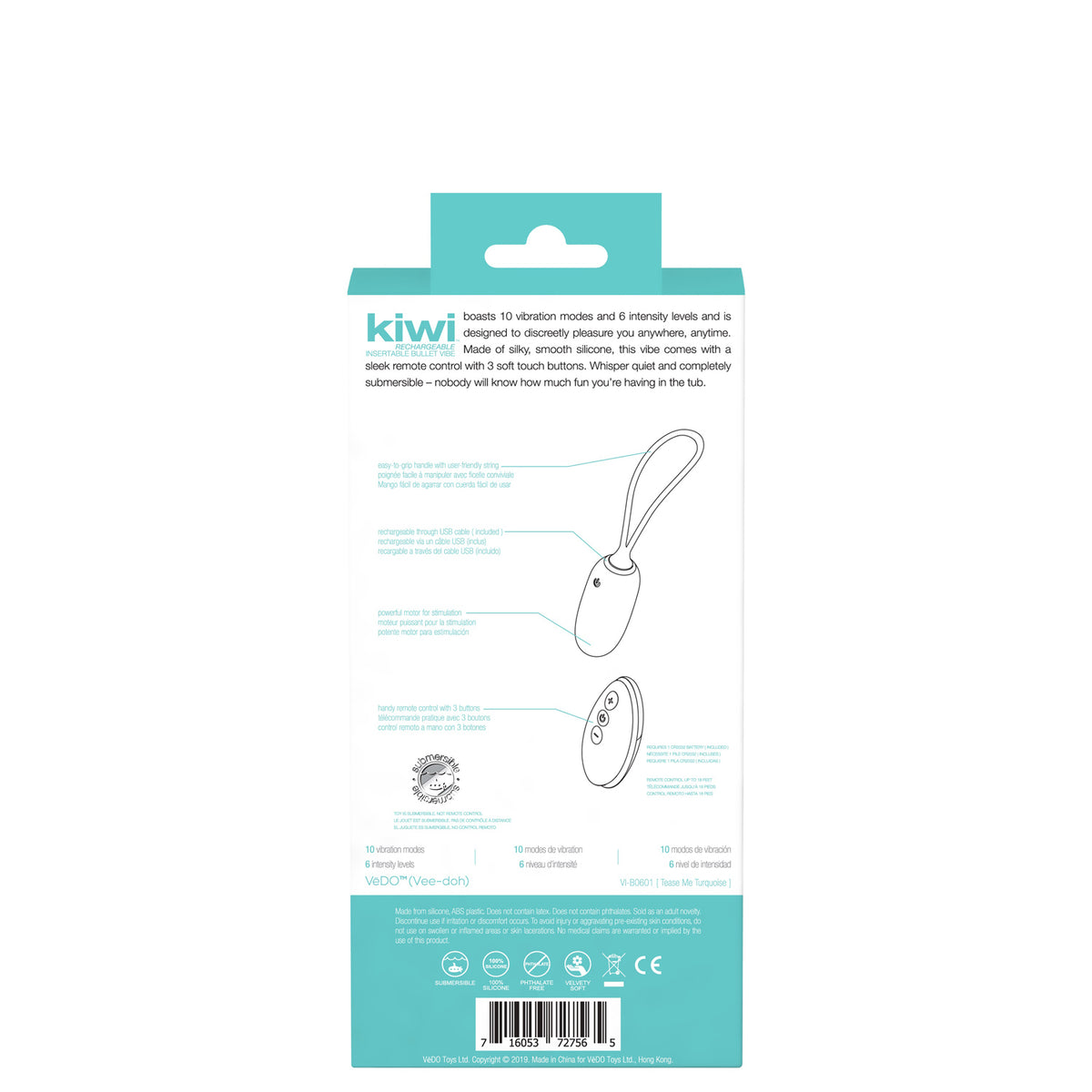 VeDO Kiwi Rechargeable Insertable Bullet Silicone Compact Vibrator > Vibrators > Mini Vibrators