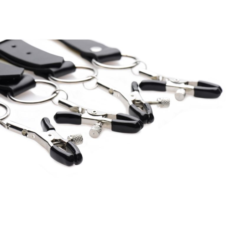 Labia Spreader Straps with Adjustable Clamps – Bondage Straps Sex Positioners