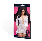 Lace Off The Shoulder White Mini Dress Sexy Erotic Clubwear > Clothes > Dresses and Chemises
