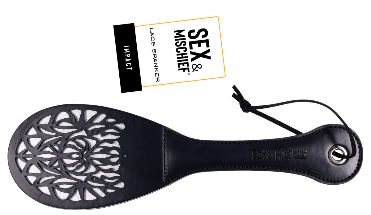 Lace Spanker Paddle 13 Inch PU Leather Bondage Toy Adult > Bondage Gear > Paddles