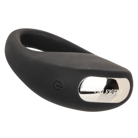 CalExotics Silicone Rechargeable Pleasure Ring Black with 12 Intense Vibration Functions Waterproof Cock Rings Vibrating
