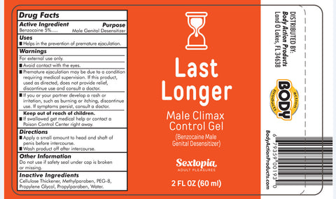 Last Longer Male Climax Control Gel for Men 2 Oz Intimacy ENHANCERS