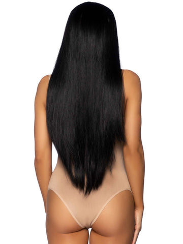 Leg Avenue 33 Inch Long Straight Wig (Black) – Synthetic Wig Wigs