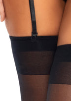Leg Avenue Black Lace Bra Set With Garters And G-String > Clothes > Lingerie Sets
