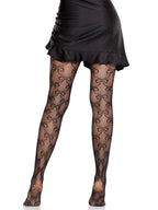 Leg Avenue Bow Net Tights Black Hosiery One Size Stretchy > Clothes > Hosiery > Pantyhose & Tights