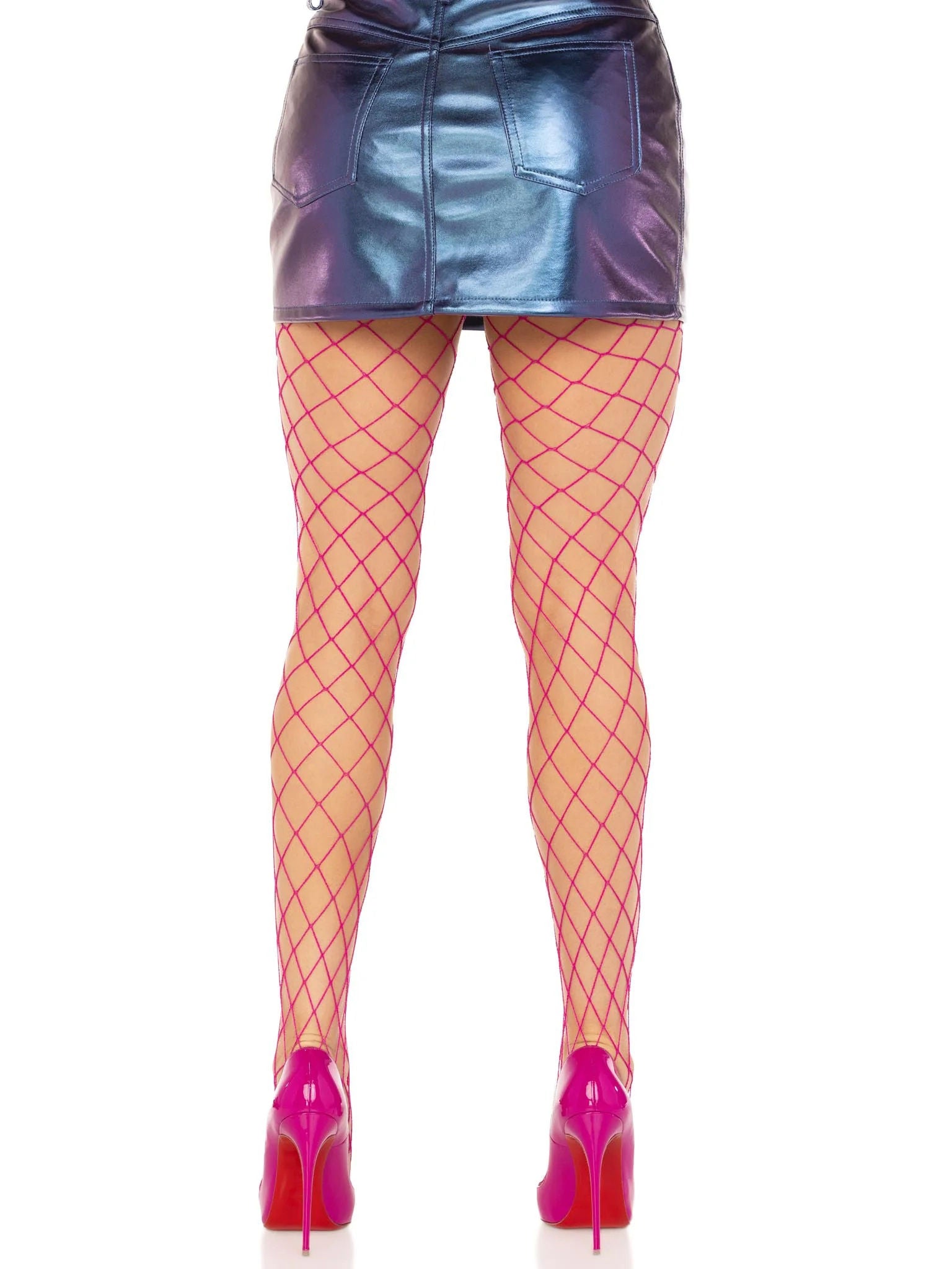 Leg Avenue Magenta Spandex Diamond Net Tights One Size > Clothes > Hosiery > Pantyhose & Tights