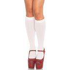 Leg Avenue Nylon Knee Highs (White) – Classic Nylon Knee Highs > Clothes > Hosiery > Socks & Anklets