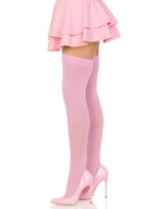 Leg Avenue Pink Opaque Nylon Thigh High Stockings One Size > Clothes > Hosiery > Stockings