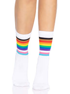 Leg Avenue Pride Rainbow Crew Socks One Size Hosiery > Clothes > Accessories