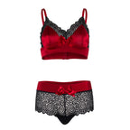 Leg Avenue Satin Spandex Bralette String – Lingerie Set > Clothes > Bra Sets