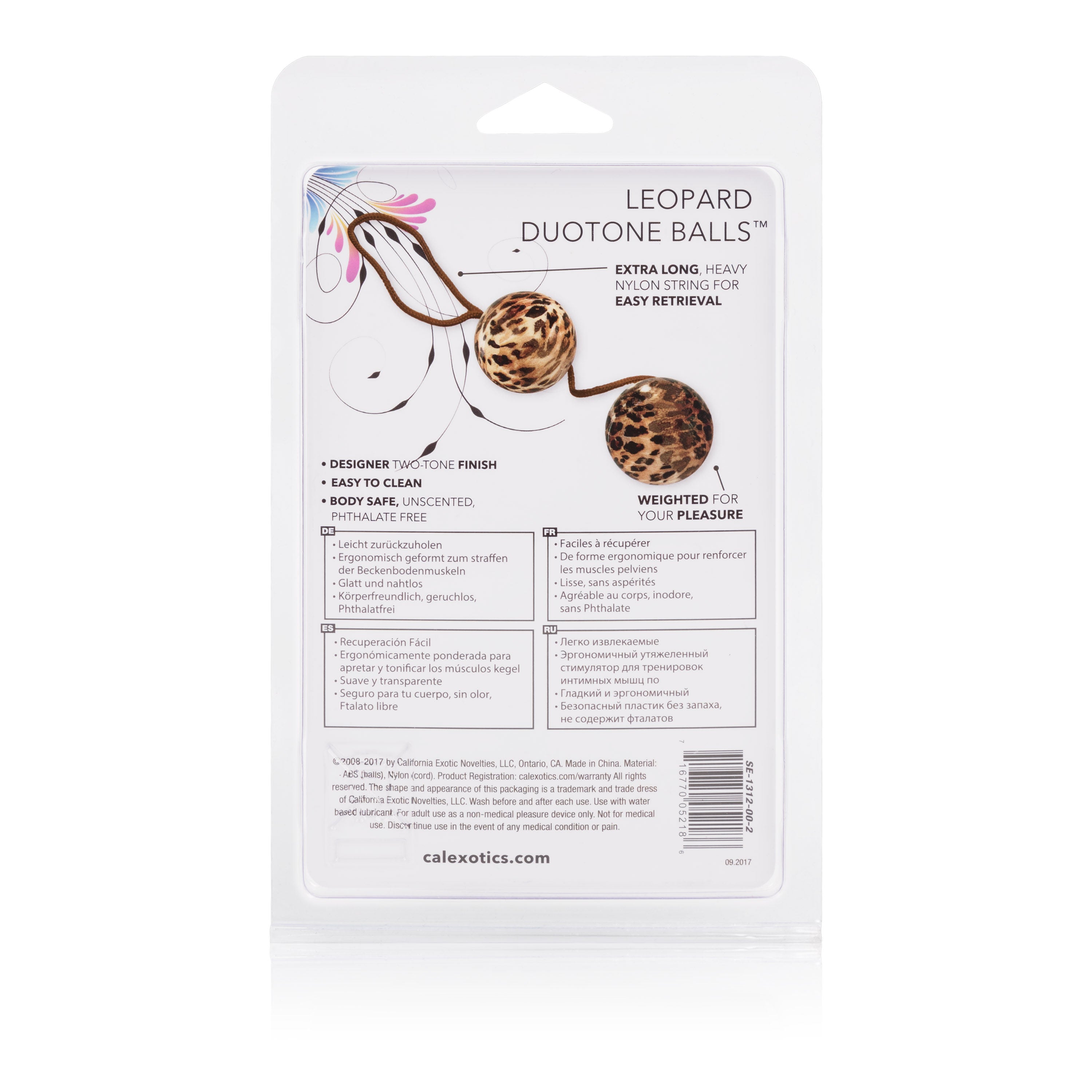 Leopard Duo Tone Kegel Balls With Sturdy Nylon Retrieval Cord Secondary image