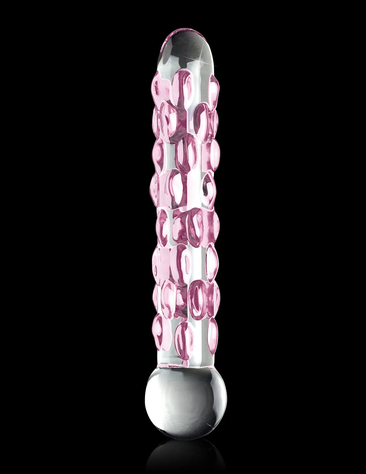 Icicles No. 7 (Clear/Pink) – Luxury Hand-Blown Glass Massager Pink > Glass > Dildos