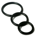 Trinity Silicone Cock Rings Set with Three Sizes in Black > Cock Ring > Sets