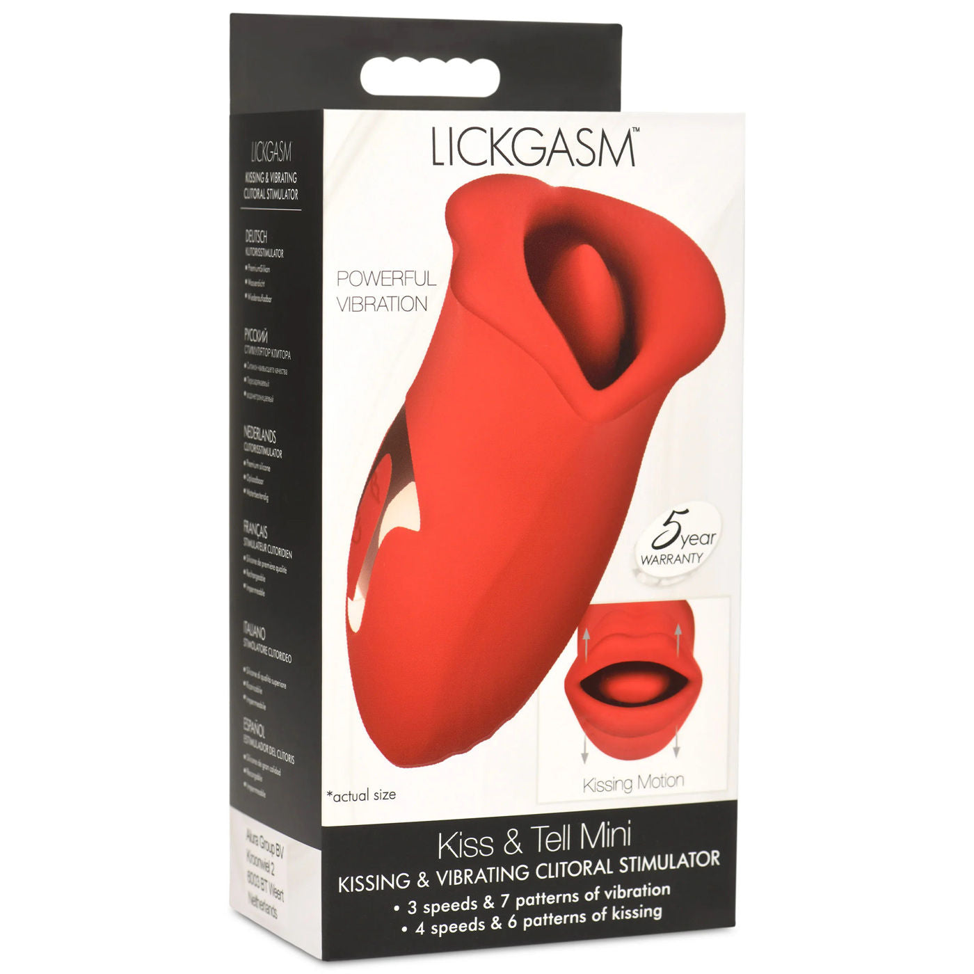 Lickgasm Kiss and Tell Mini Clitoral Vibrator Red Edition Clit Stimulators
