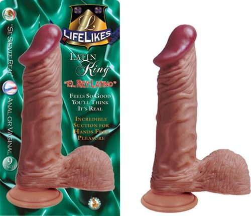 Lifelike Latin King 9 Inch Realistic Suction Cup Dildo Toy > Dildos > Large Dildos