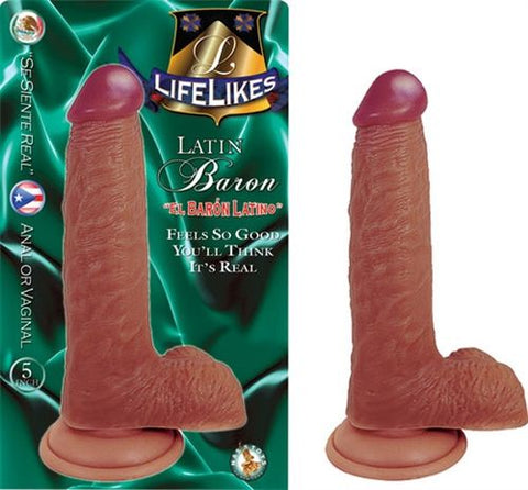 Lifelike Royal Baron 5 Inch Realistic Suction Cup Dildo Brown Dongs Realistic