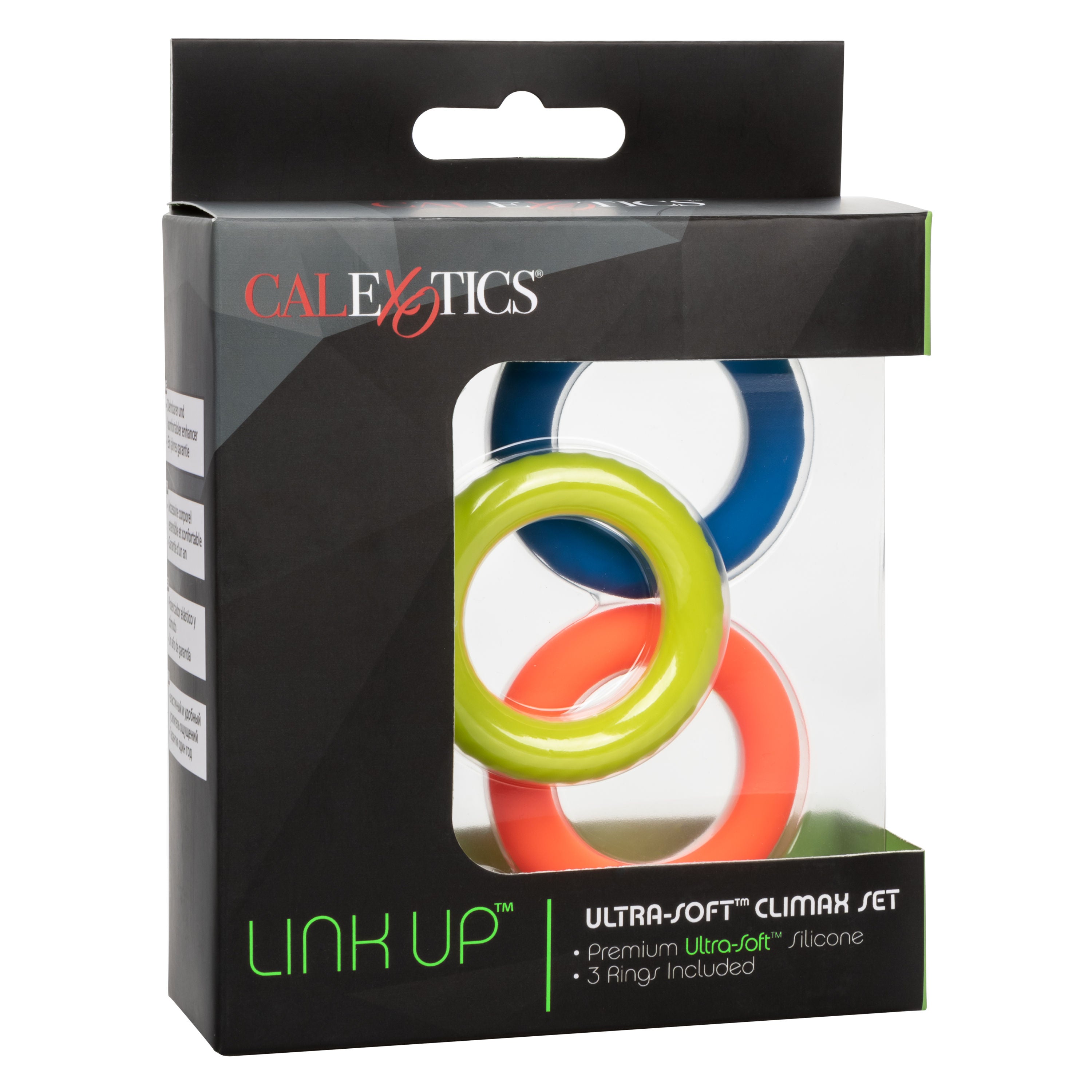 Link Up Ultra-Soft Climax Set of 3 Enhancer Cock Rings > Cock Ring > Sets