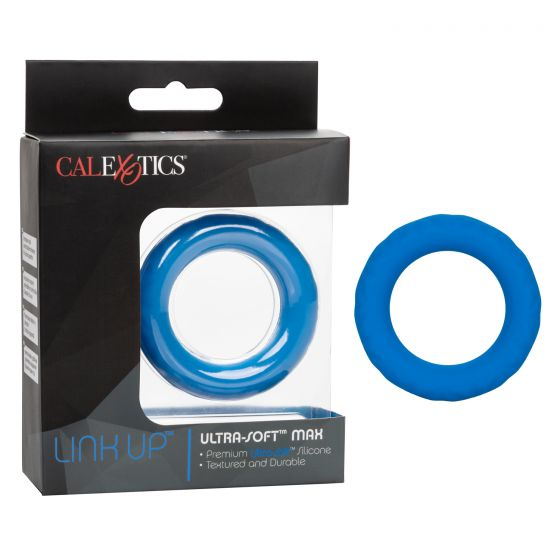 Link Up Ultra-Soft Max Neon Blue Silicone Enhancer Ring > Cock Ring > Single Main image