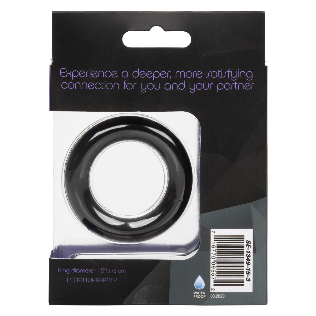 Link Up Ultra-Soft Verge Black Premium Silicone Stretchy Enhancer Ring > Cock Ring > Single