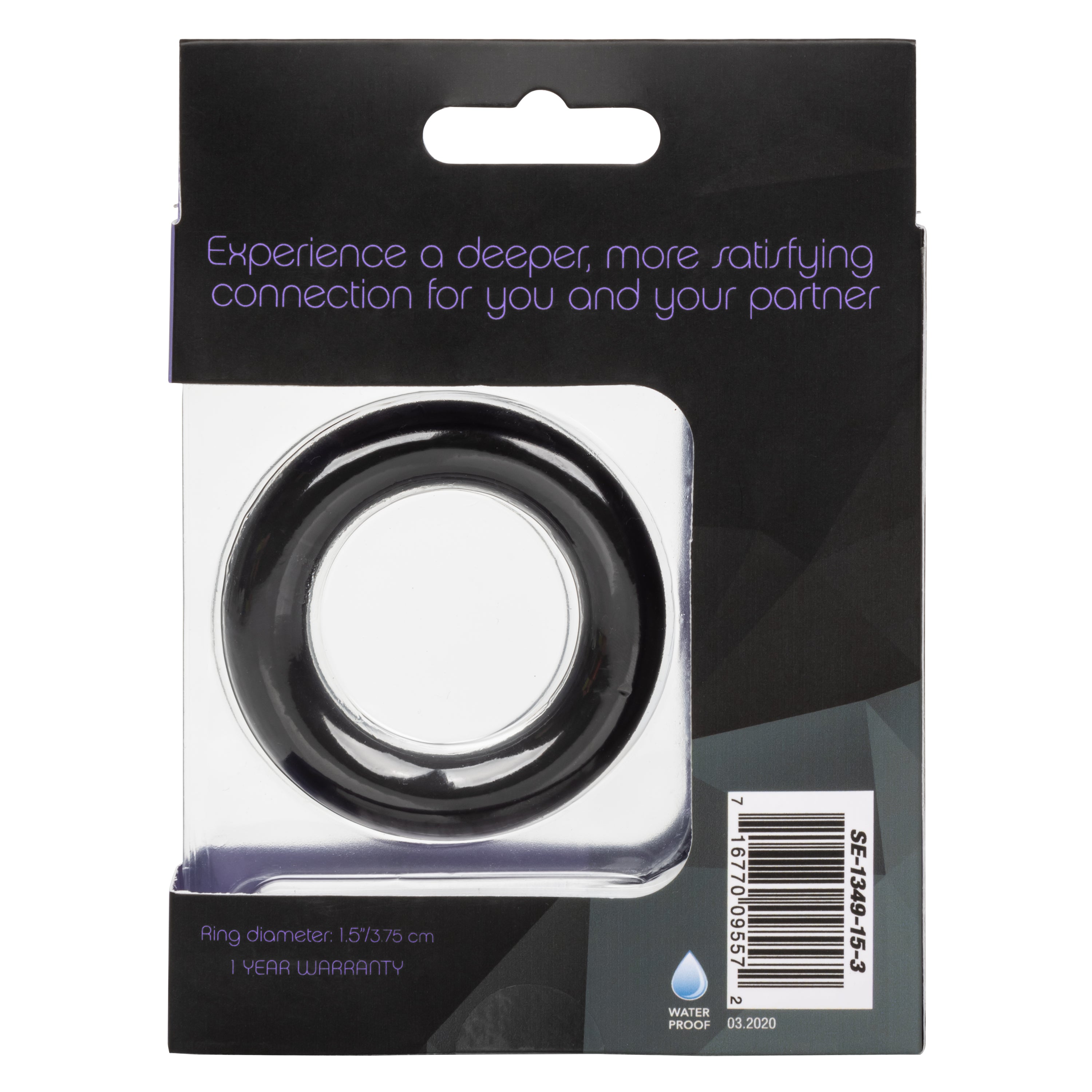 Link Up Ultra-Soft Verge Black Premium Silicone Stretchy Enhancer Ring > Cock Ring > Single