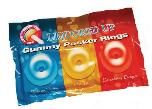 Liquored Up Gummy Edible Pecker Rings with Three Flavors > Novelties > Candy & Edible Items Main image