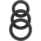 Ram Ultra Black Silicone Cock Ring Set > Cock Ring > Sets