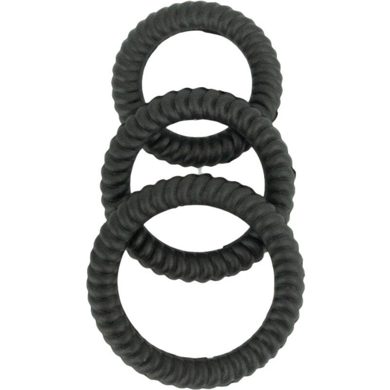 Ram Ultra Black Silicone Cock Ring Set > Cock Ring > Sets