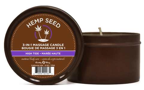 Hemp Seed 3-In-1 Massage Candle 170g - High Tide Coconut Lime Verbena Default Title Massage Oil