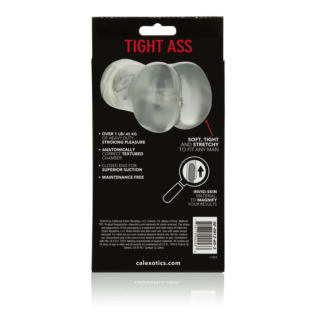 Stroke It Tight Ass – Double-Ended Stroker Sleeve Clear > Sex Toys For Men > Masturbators > Manual