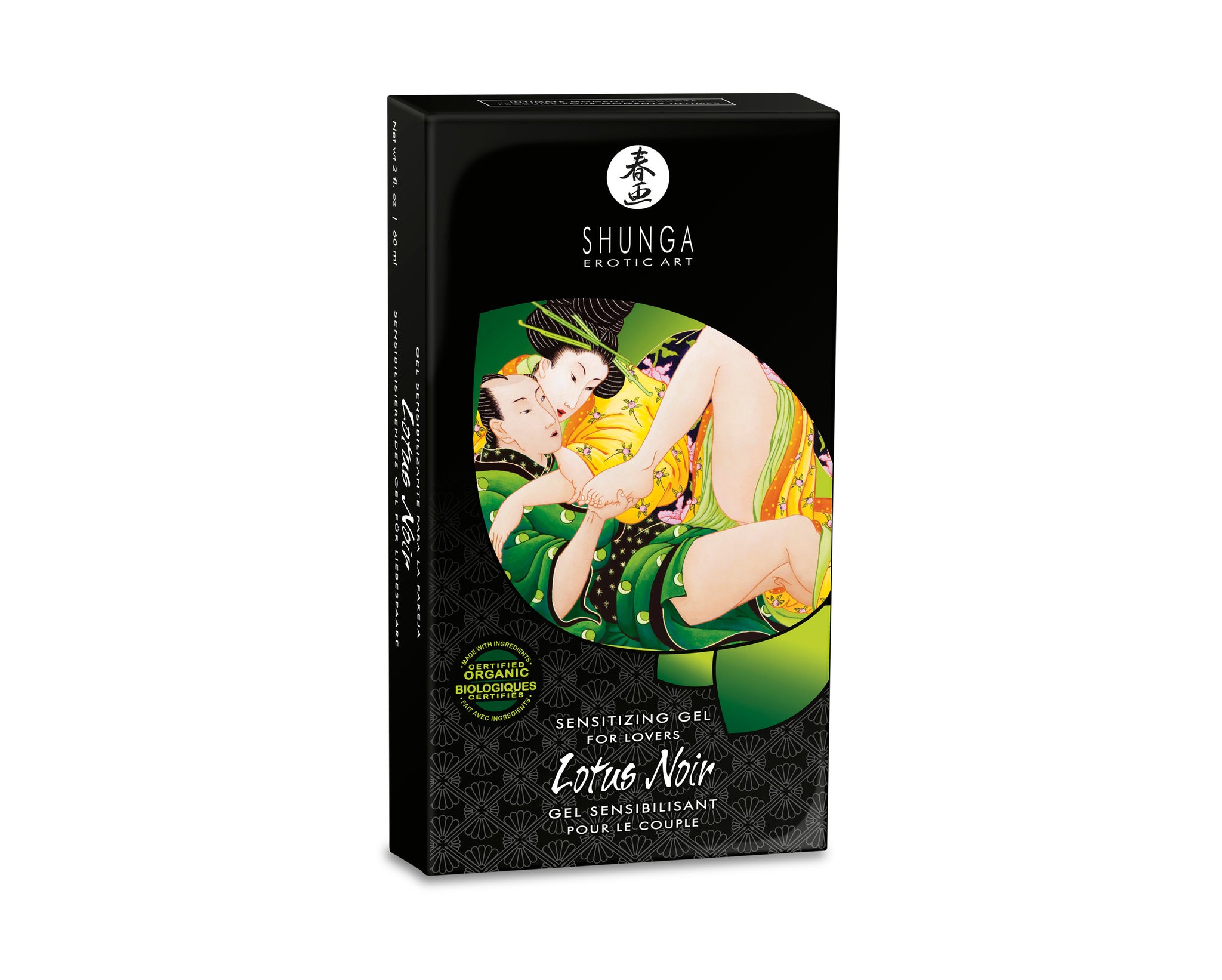 Shunga Lotus Noir Sensitizing Gel Organic 60ml Mild Cooling Enhancer Gel > Essentials > Bath & Body