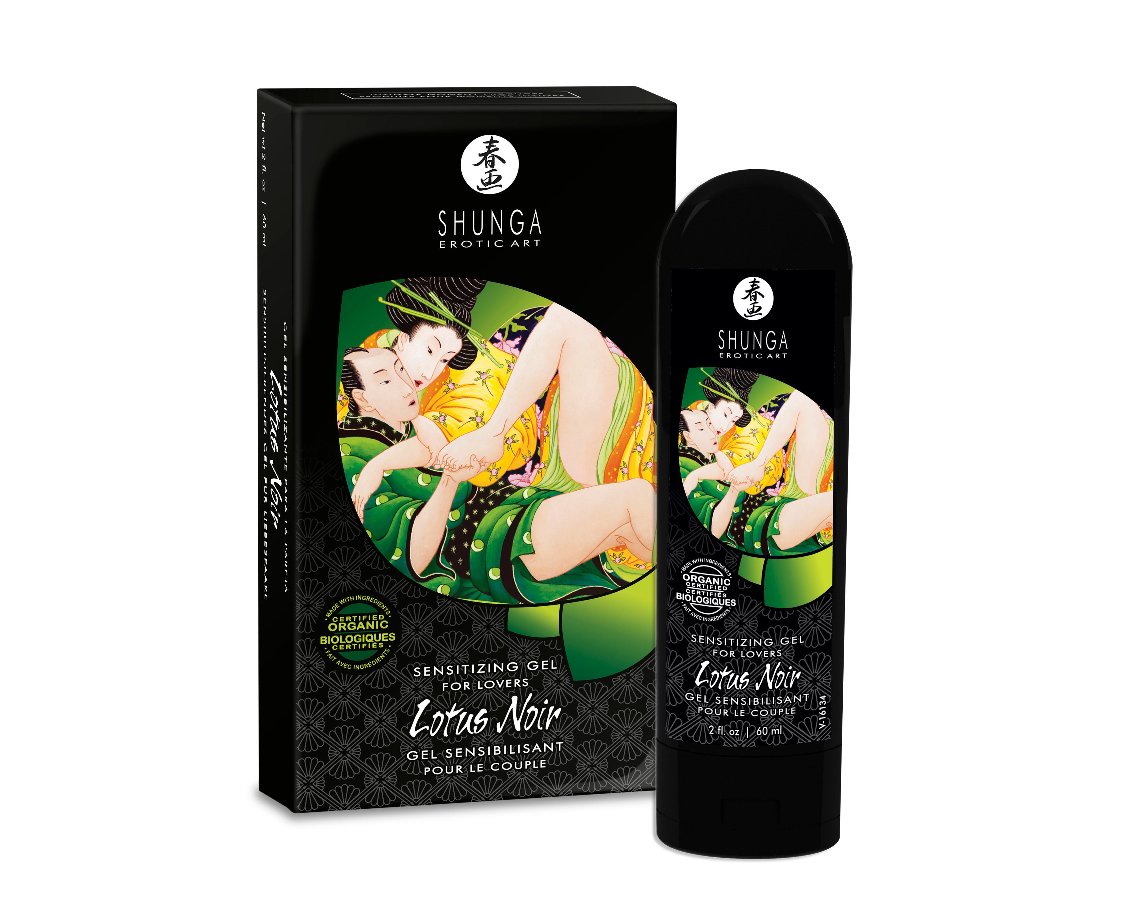 Shunga Lotus Noir Sensitizing Gel Organic 60ml Mild Cooling Enhancer Gel Secondary image
