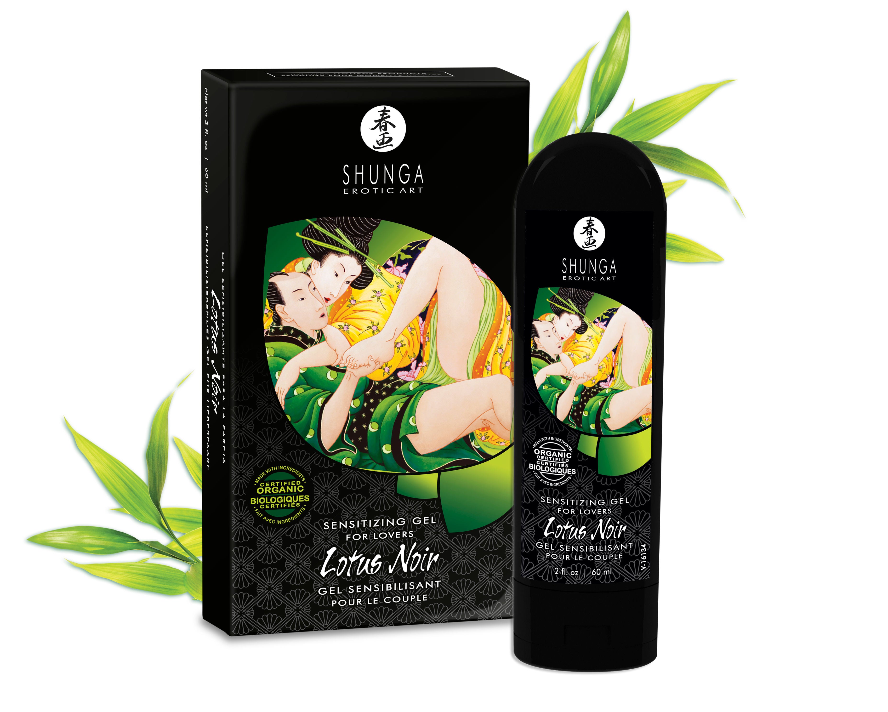 Shunga Lotus Noir Sensitizing Gel Organic 60ml Mild Cooling Enhancer Gel > Essentials > Bath & Body Main image