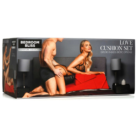 Love Cushion Set Foam Wedge Pillow Red for Adult Intimacy Play Sex Positioners