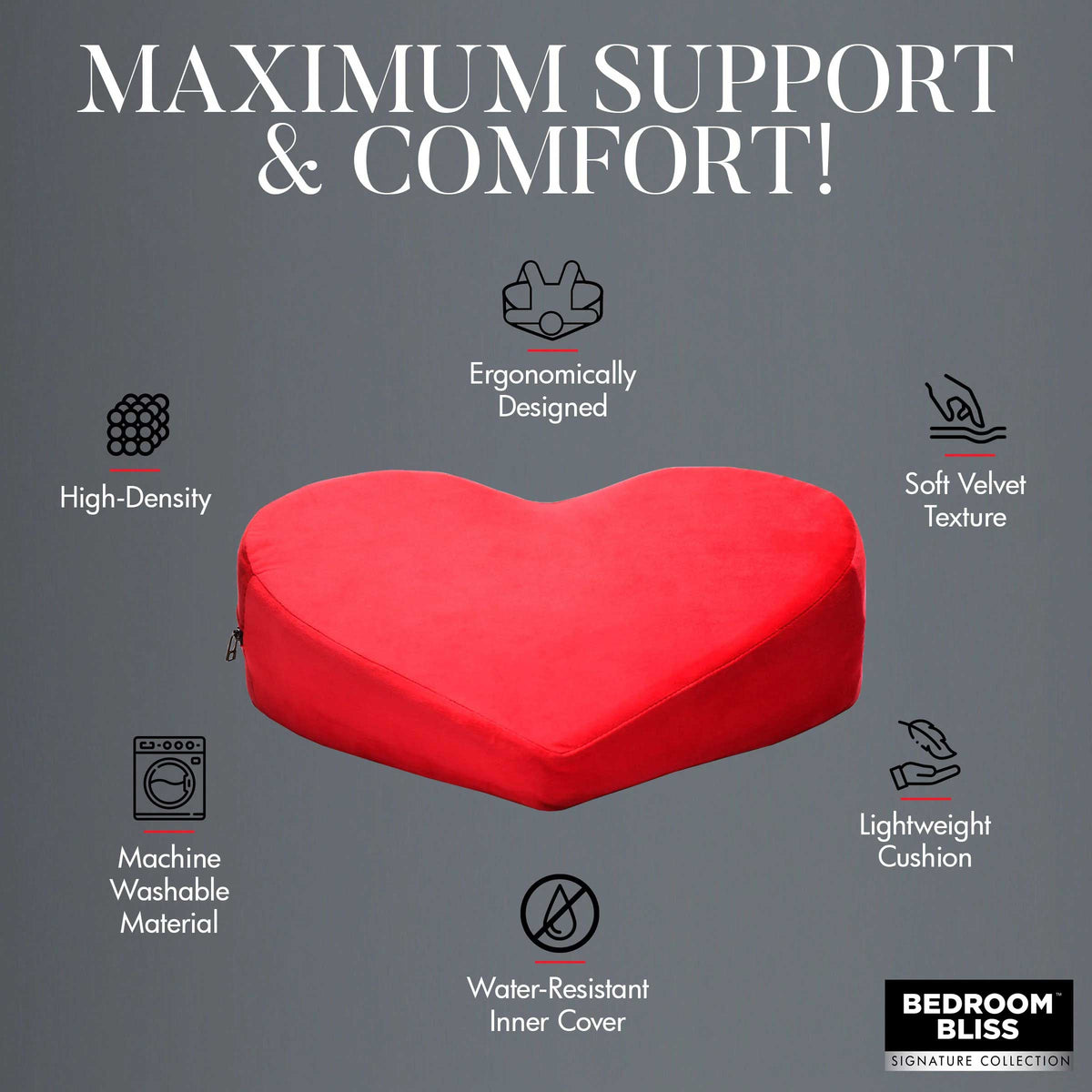 Love Pillow Red Heart Shape Positionary Pillow > Sex Toys > Sex Positioners