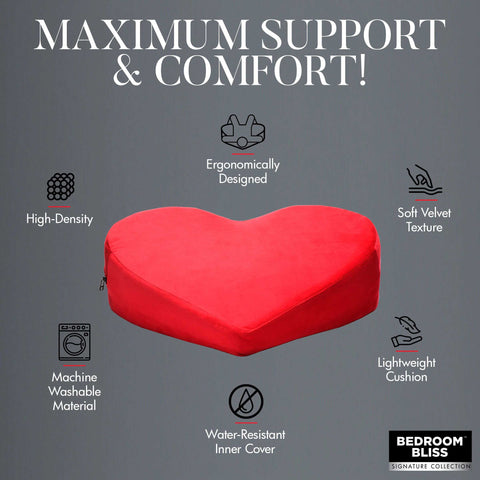 Love Pillow Red Heart Shape Positionary Pillow for Intimacy Sex Positioners