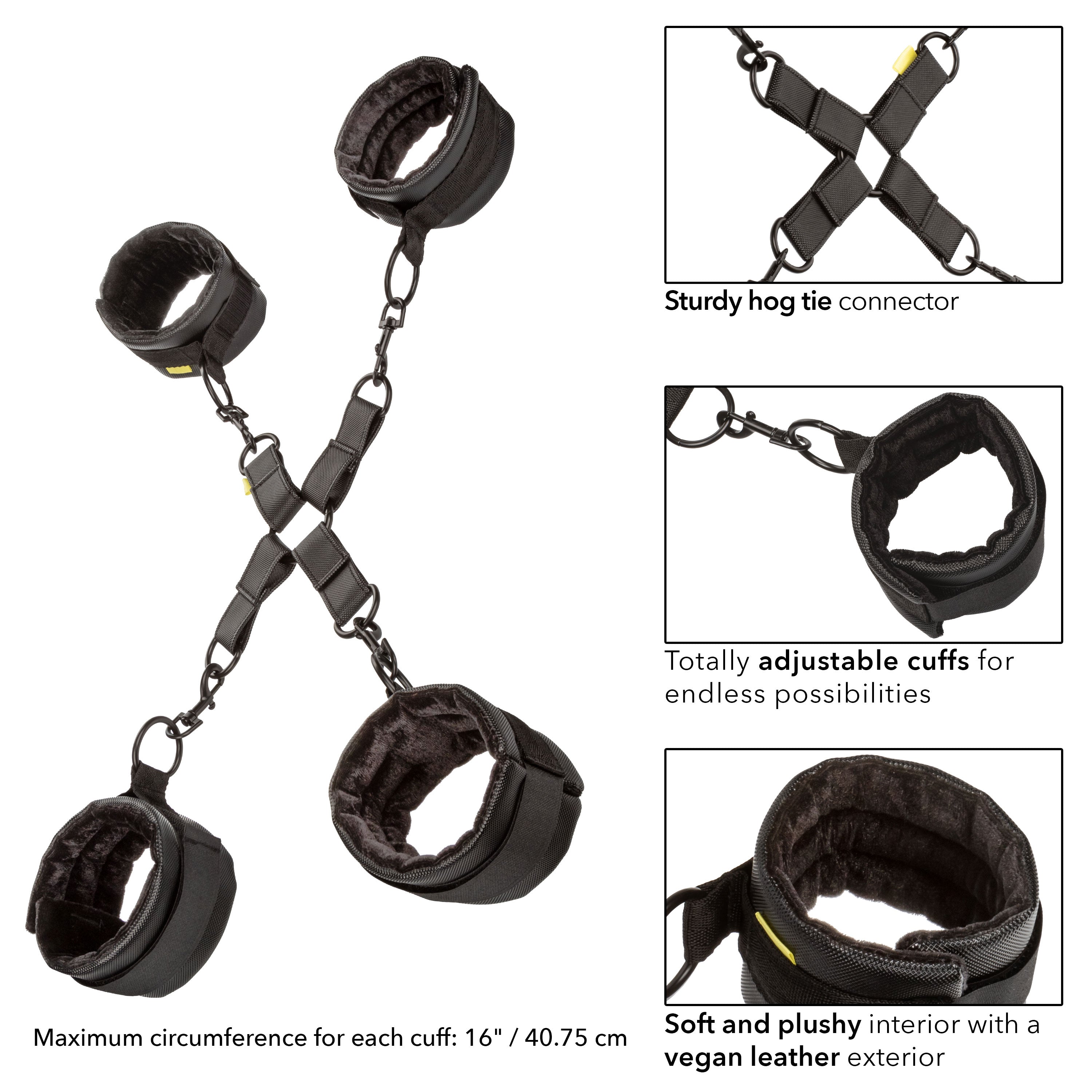 Boundless Hog Tie Bondage Restraints With Wrist And Ankle Cuffs > Bondage Gear > Restraints
