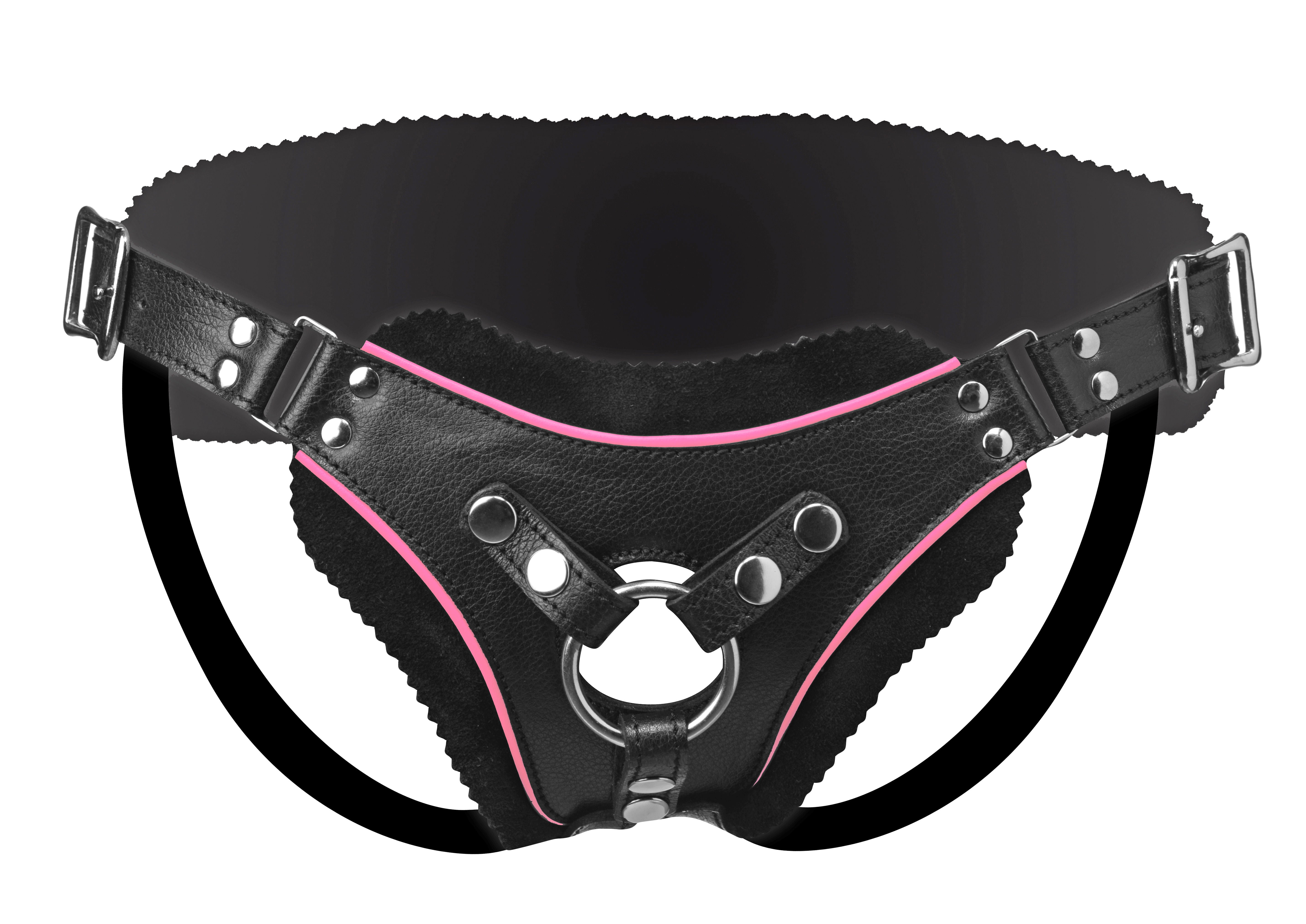 Flamingo Low Rise Adjustable Vegan Strap-On Harness for Adults Black Harnesses & Strap-Ons