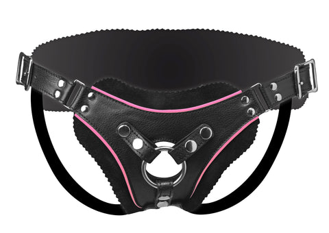 Flamingo Low Rise Adjustable Vegan Strap-On Harness for Adults Black Harnesses & Strap-Ons