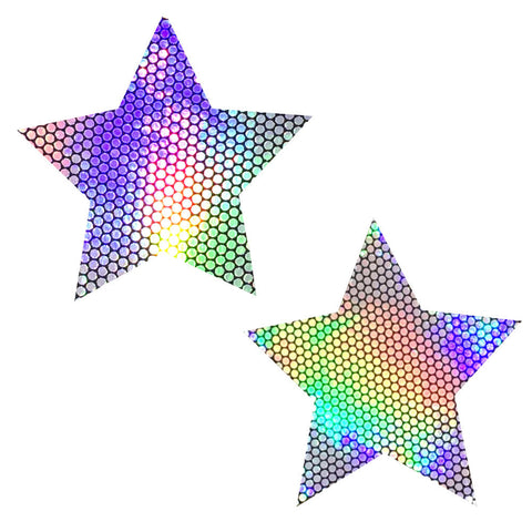 Mine Crafty 3D Pastel Lilac Holographic Nipztix Pasties Set Pasties