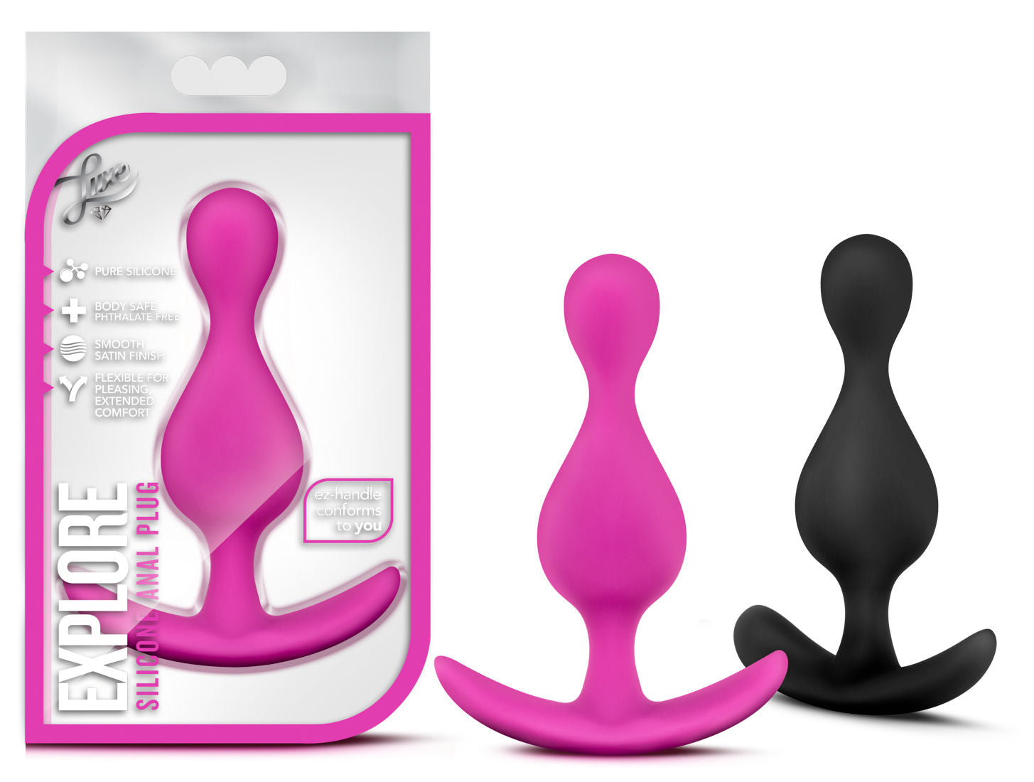 Luxe Explore Fuchsia Anal Toy – Flexible Contoured Design Intimate Toy > Anal Range > Butt Plugs