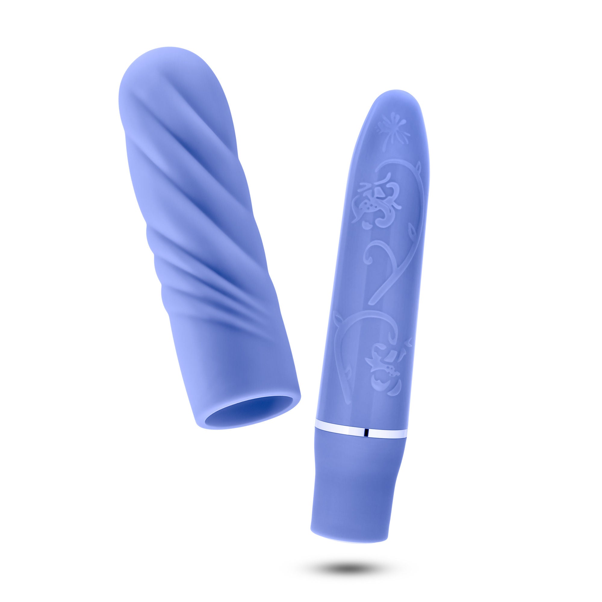 Luxe Nimbus Mini Silicone Vibrator with Satin Finish Periwinkle Secondary image