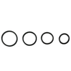 Sportsheets Rubber O-Rings 4 Pack – Versatile Strap-On Harness Accessories Black > Cock Ring > Sets