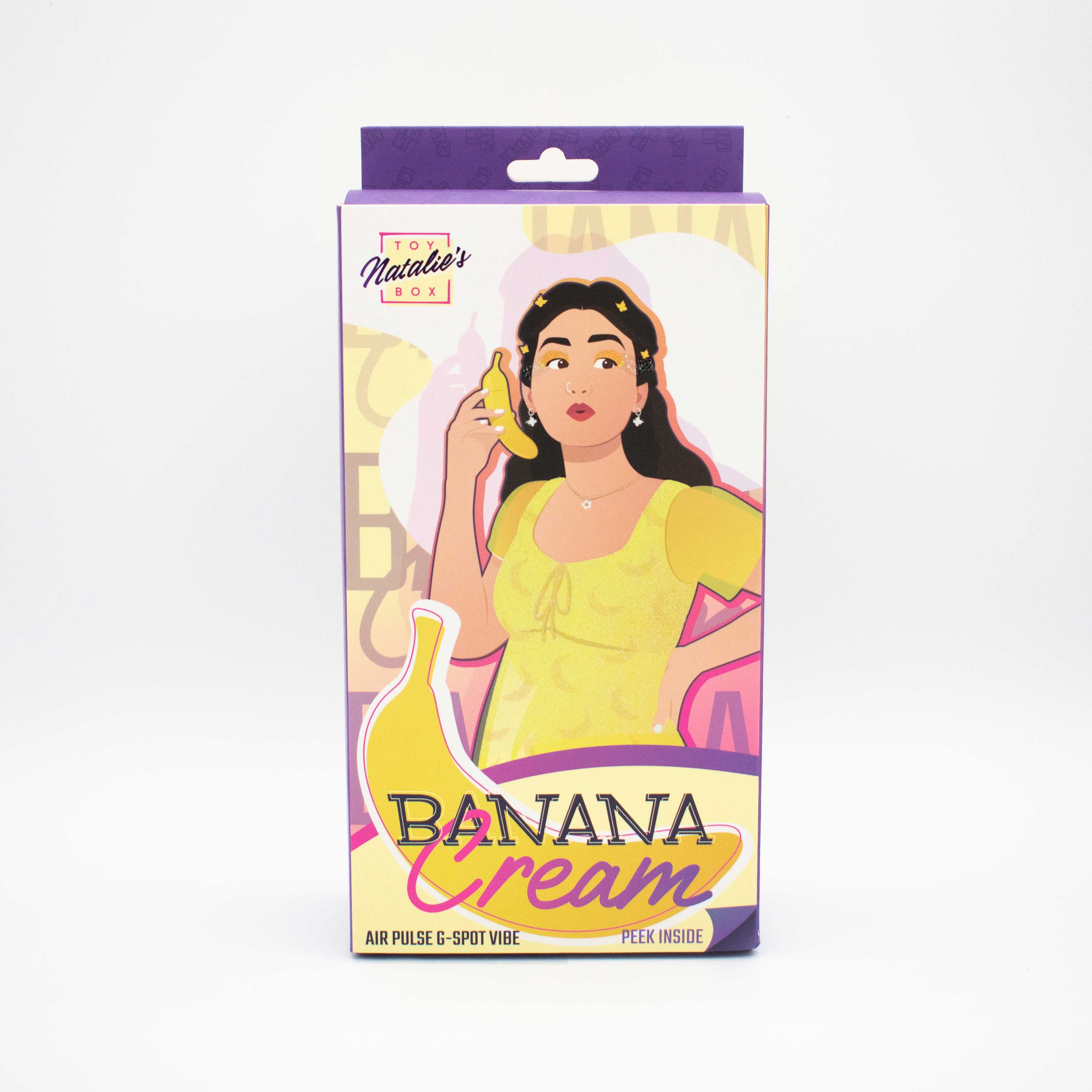 Banana Cream Yellow G-Spot and Air Pulse Vibrator Adult Toy Yellow AIR PULSATION