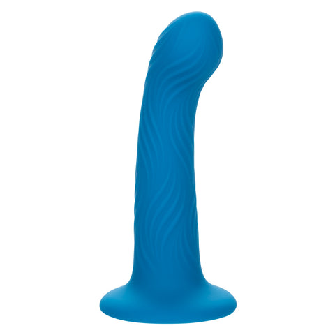 Wave Rider Ripple Blue G-Probe Dildo with Wavy Texture Dongs Neutral