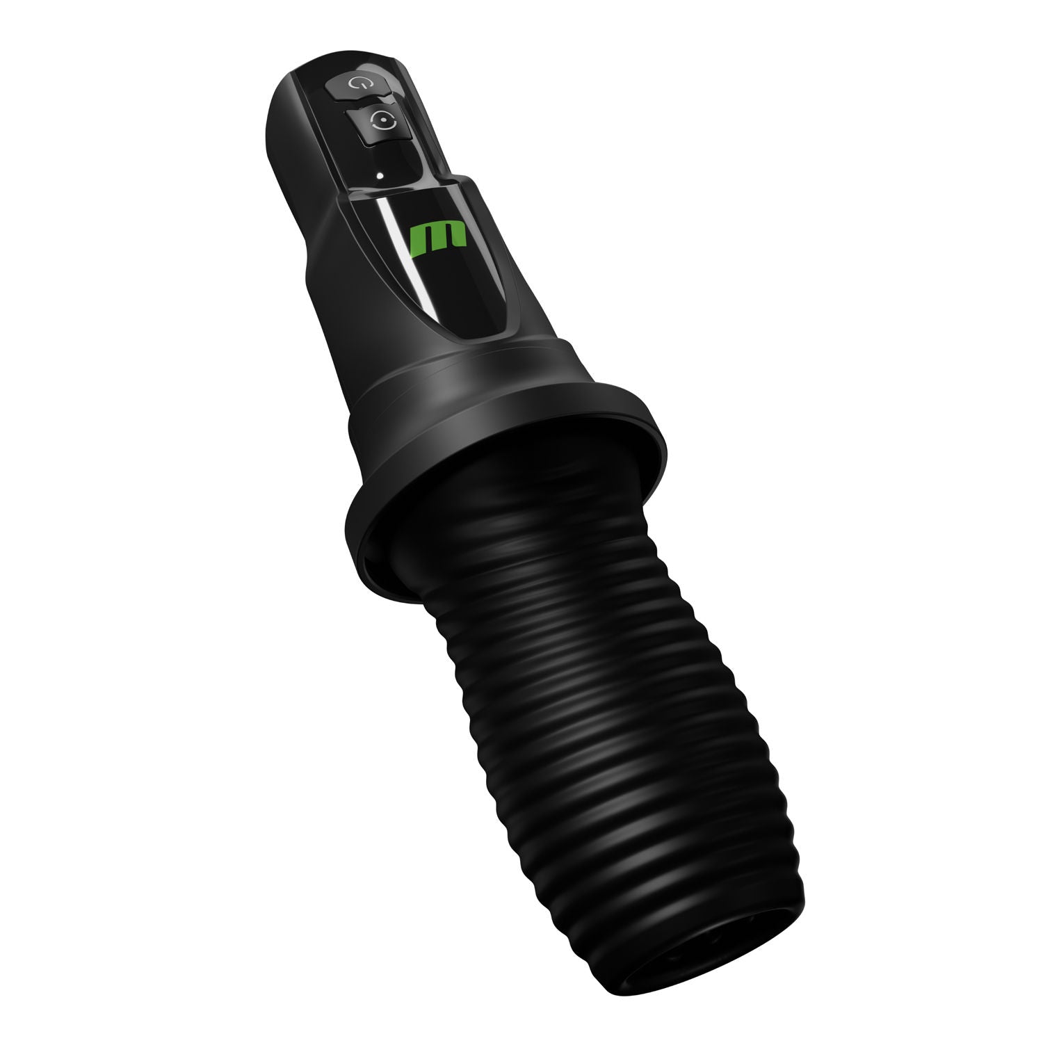M For Men 3rd Base Oral Stroker Black Ergonomic Handle > Sex Toys For Men > Masturbators > Vibrating Main image