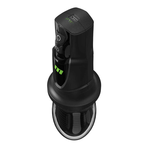 M For Men 3rd Base Oral Stroker Black Ergonomic Handle Adult Intimacy Toy Strokers - Manual