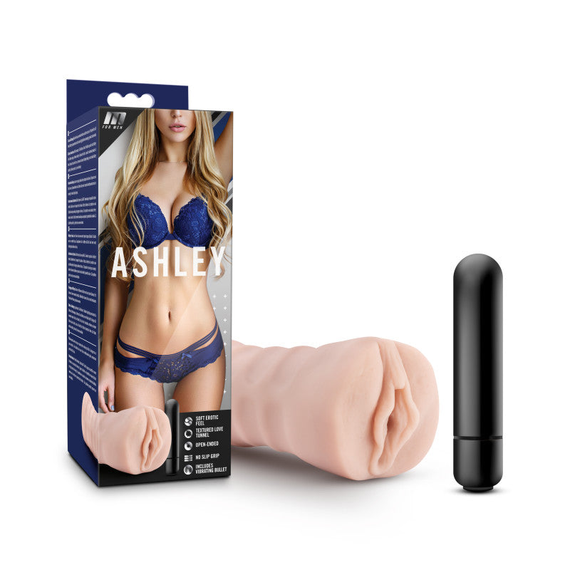 M for Men Ashley Vanilla Soft Vibrating Masturbator > Sex Toys For Men > Masturbators > Vibrating