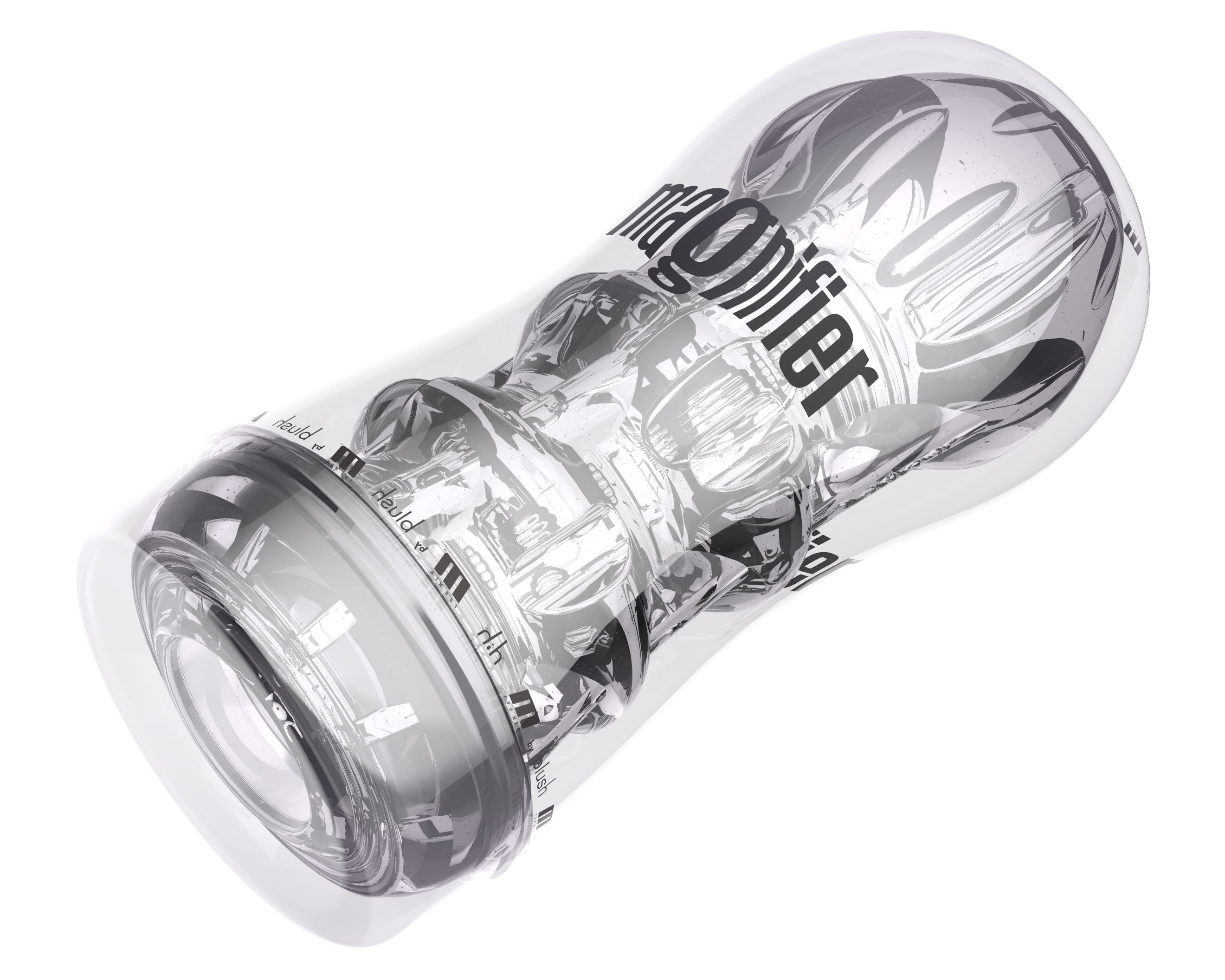 M for Men Clear Soft and Wet Magnifier Male Masturbation Aid Strokers - Manual