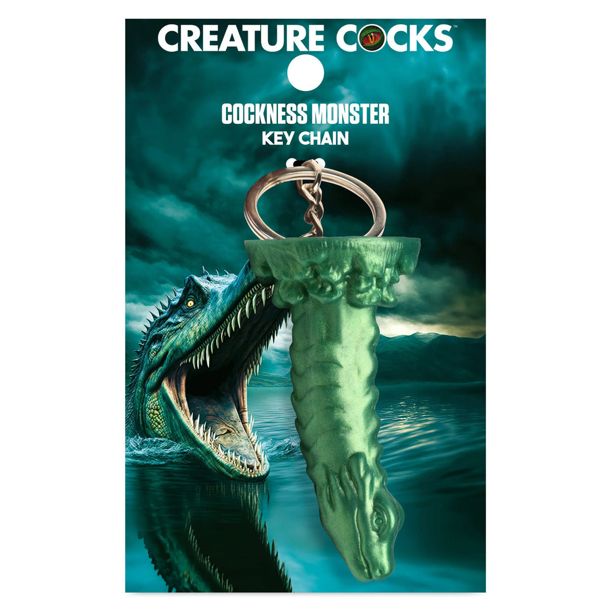 Green Cockness Monster Keychain Adult Novelty Accessory Gift Green Key Chains