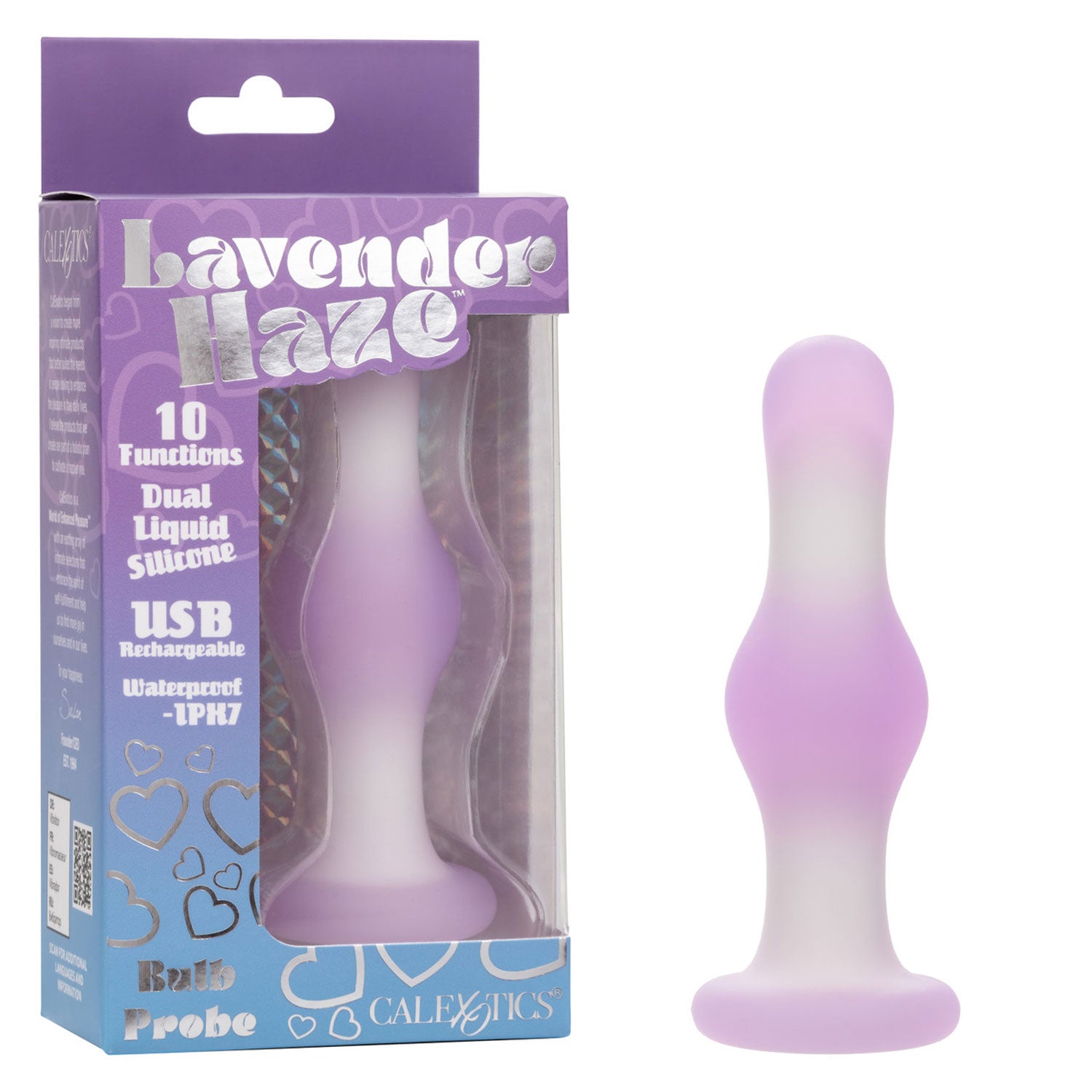 Lavender Haze Vibrating Bulb Probe Anal Toy with 10 Modes Butt Plugs